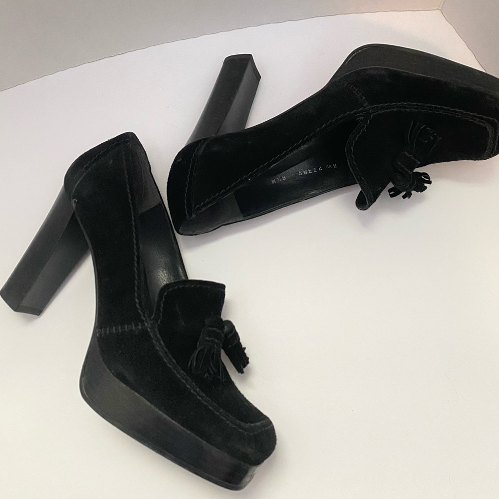 Stuart Weitzman Suede Tassel Heels